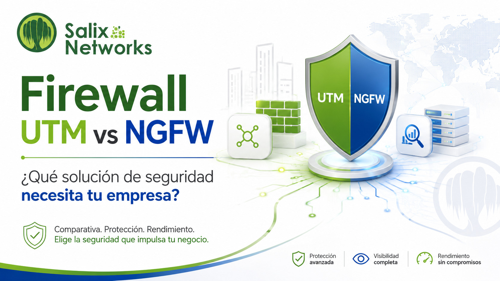 Comparación entre firewall UTM y firewall NGFW para seguridad empresarial y protección perimetral.