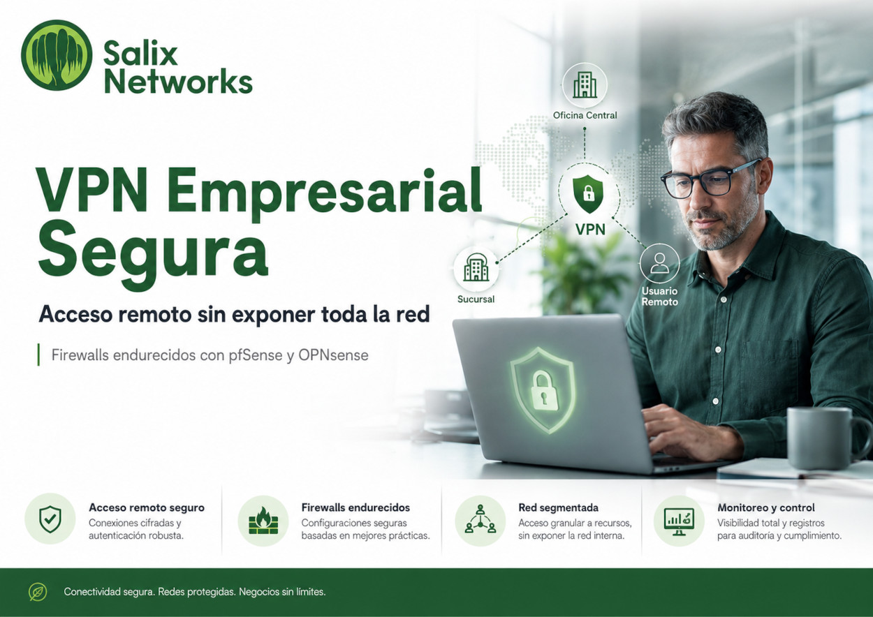 VPN segura empresarial salix lion